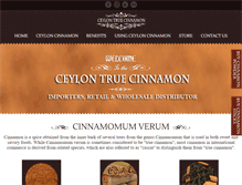 Tablet Screenshot of ceylontruecinnamon.com
